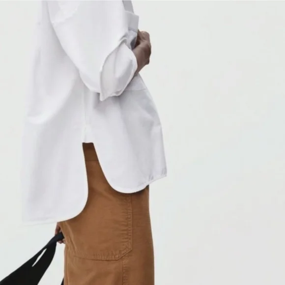 NEW Everlane The Boxy Oxford Button Down Shirt White Medium - Picture 2 of 8